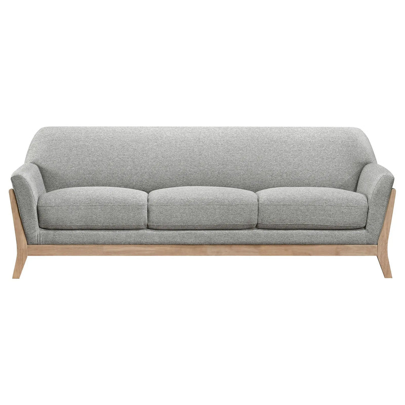 Vaughn 3-piece Fabric Upholstered Flared Arm Sofa Set Grey by Unique Piece Furniture