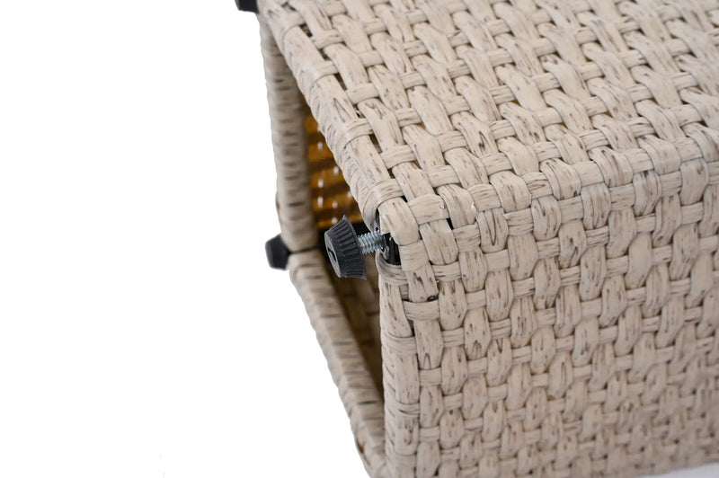Outdoor PE Wicker Flower Pots, 2-Pcs Set, Beige by HouseOfZazla