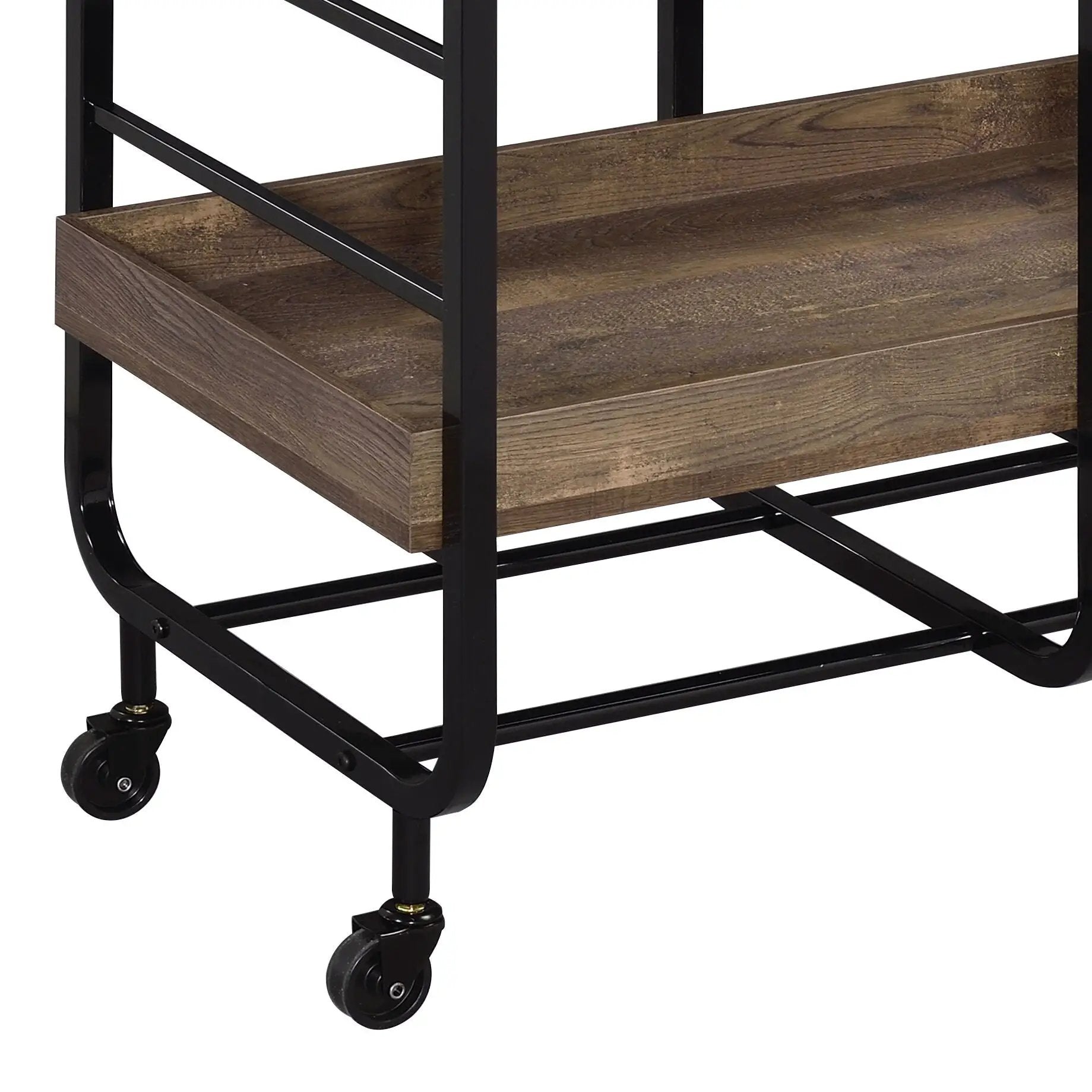 Vorrik - Serving Cart - Black / Walnut by Unique Piece Furniture