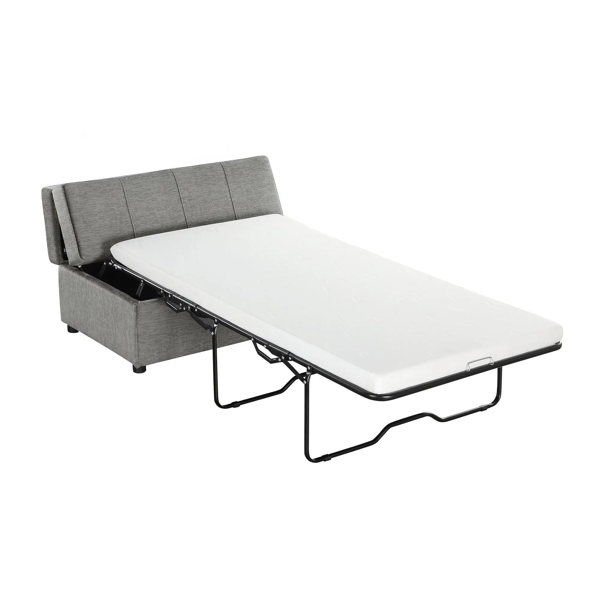 Twin Size Folding Ottoman Sleeper Bed With Mattress Convertible Guest Bed