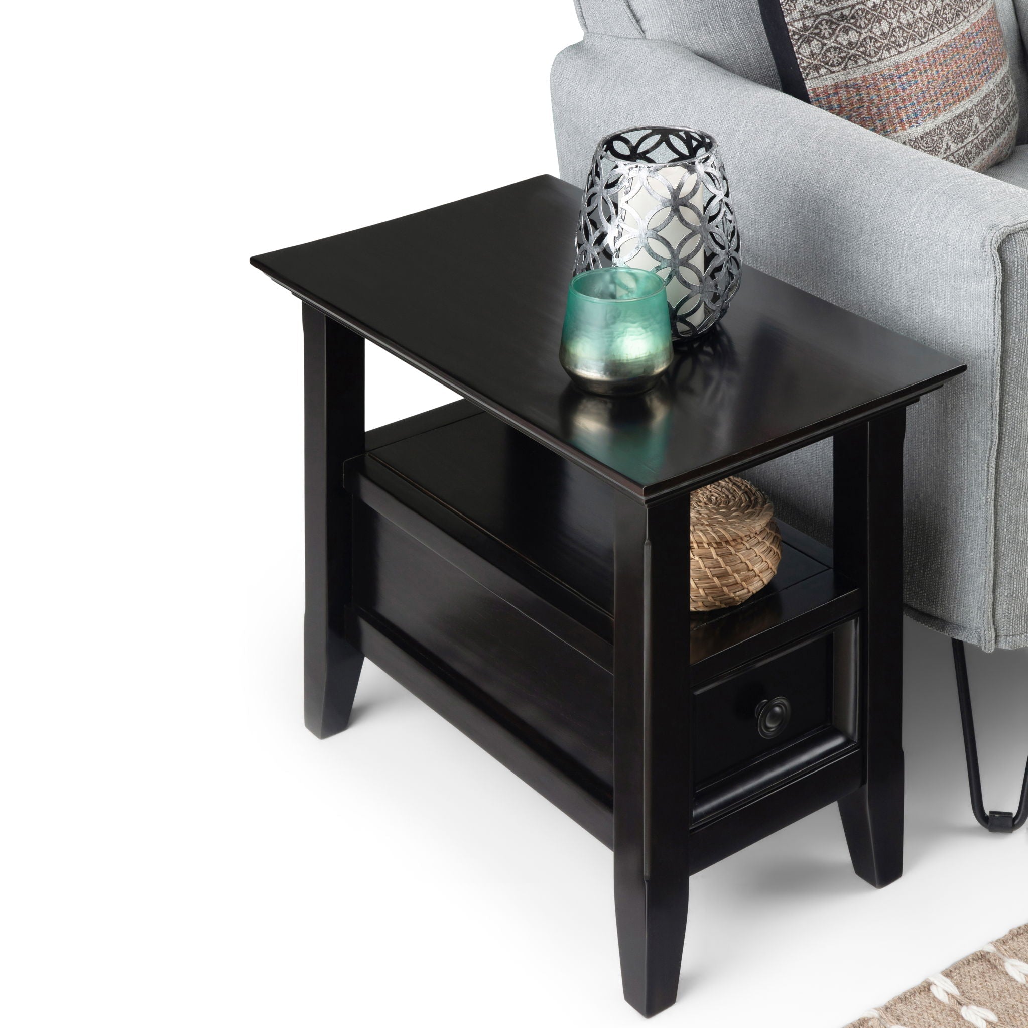 Amherst - Narrow Side Table - Hickory Brown by HouseOfZazla
