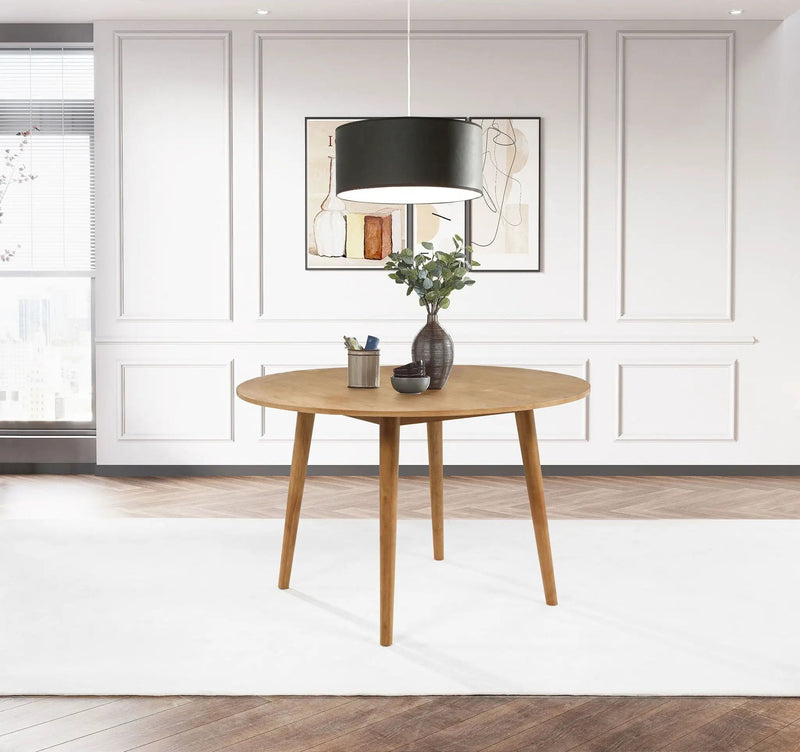 Andrews 48-inch Round Wood Dining Room Table Light Ash by Unique Piece Furniture
