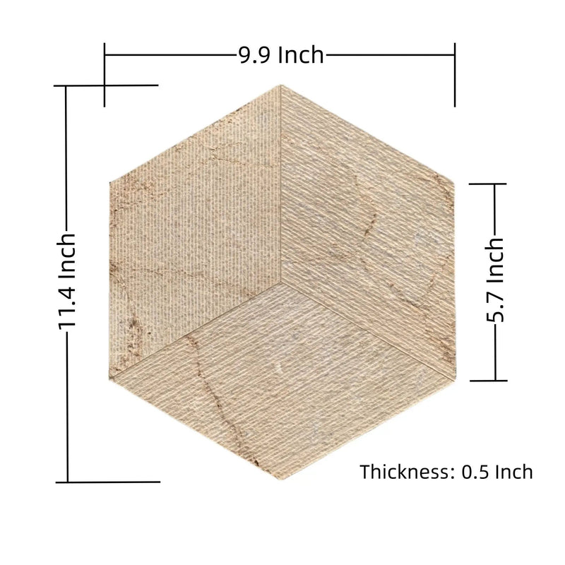 Hexagon Natural Marble Polished Tile For Wall And Floor (Set of 12) by HouseOfZazla