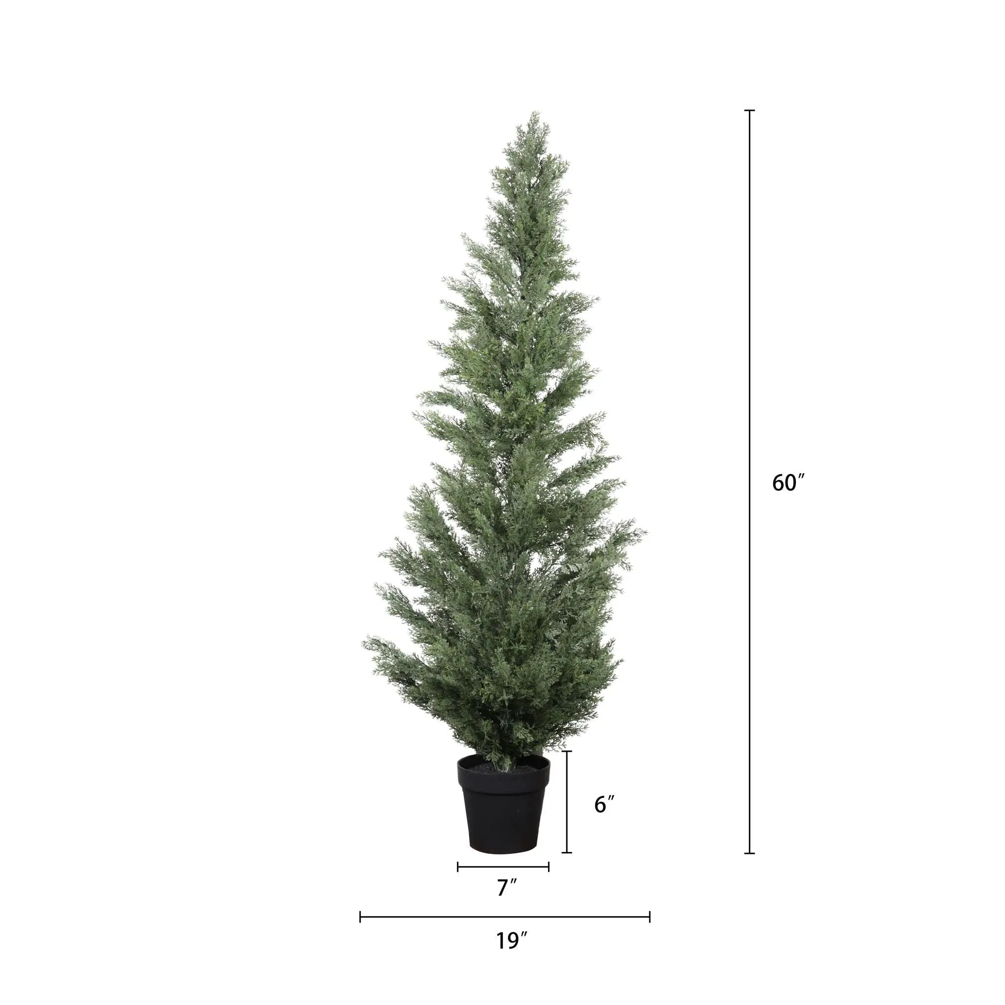 Realistic Artificial Cypress Tree, UV Resistant Indoor / Outdoor Topiary Plant For Decoration - Green Leaves by Unique Piece Furniture