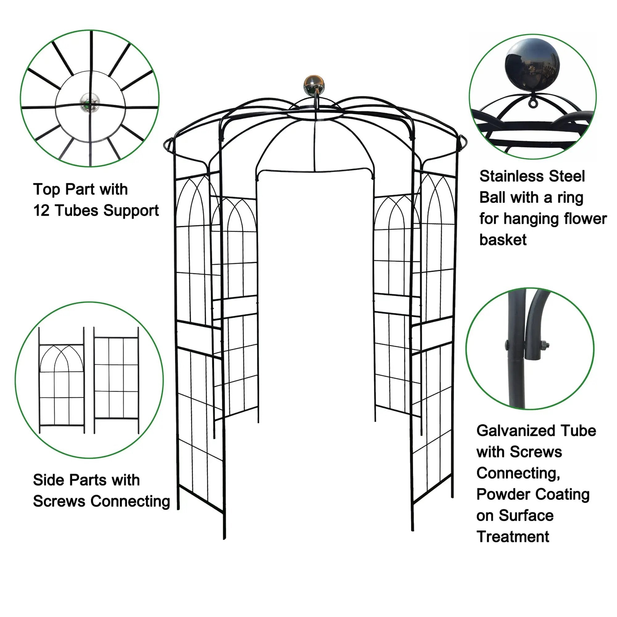 Metal Garden Arch Iron Pergola by HouseOfZazla