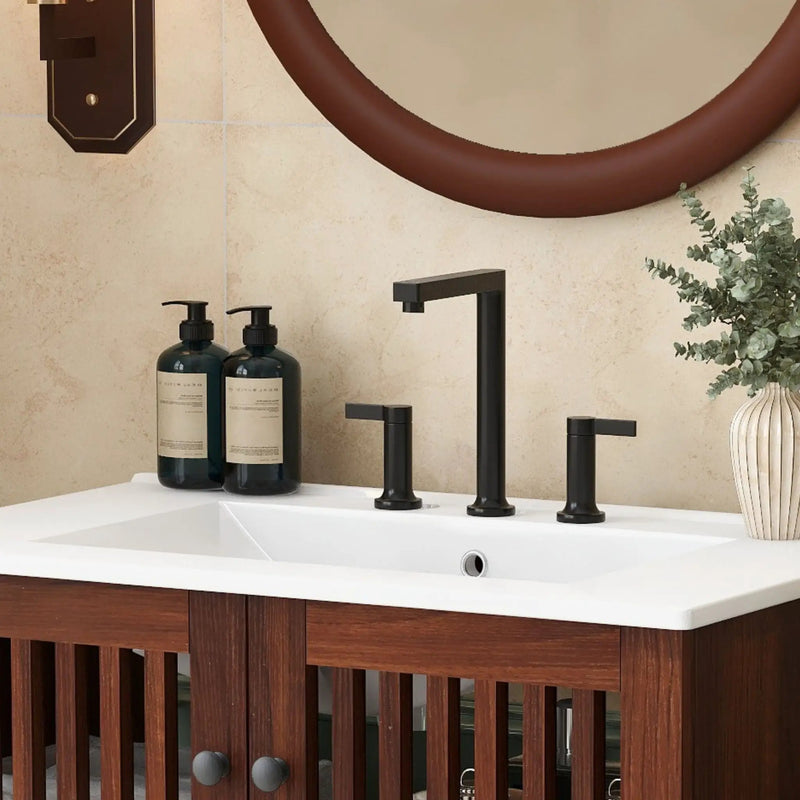 30" Vintage Bathroom Vanity With Ceramic Sink by HouseOfZazla