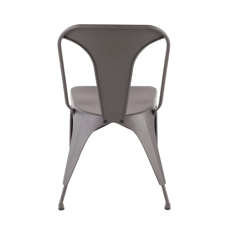 Austin - Industrial Dining Chair (Set of 2) - Matte Gray by Unique Piece Furniture