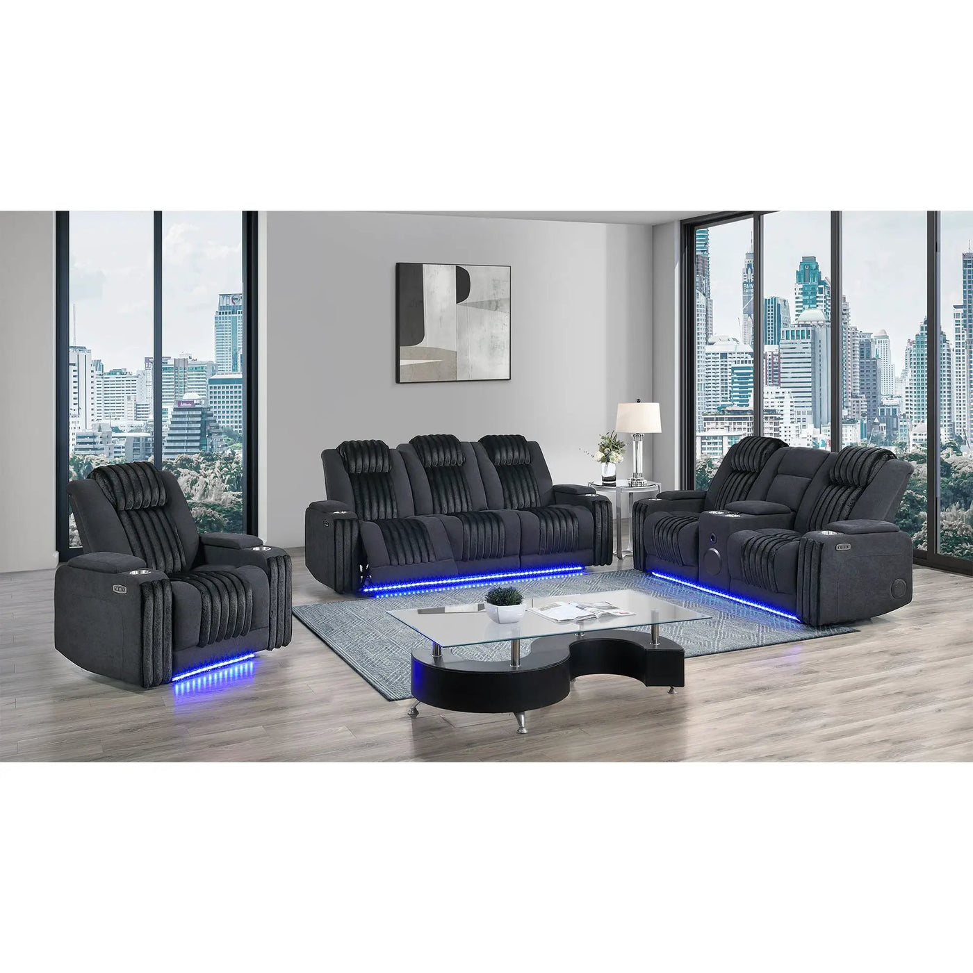 Duran - Power Reclining Set With Power Headrest by HouseOfZazla