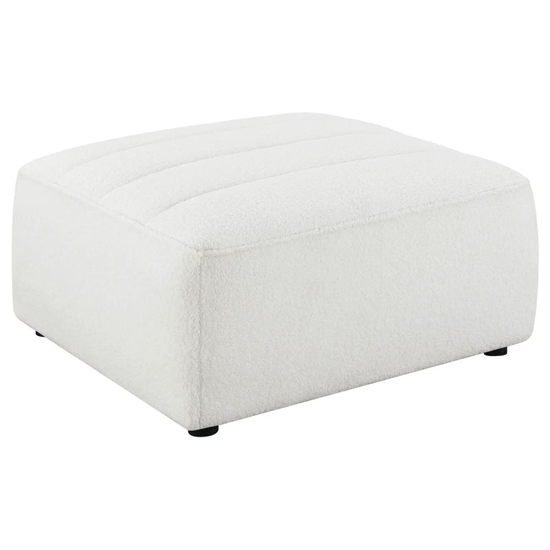 Sunny Square Upholstered Ottoman Natural by Unique Piece Furniture