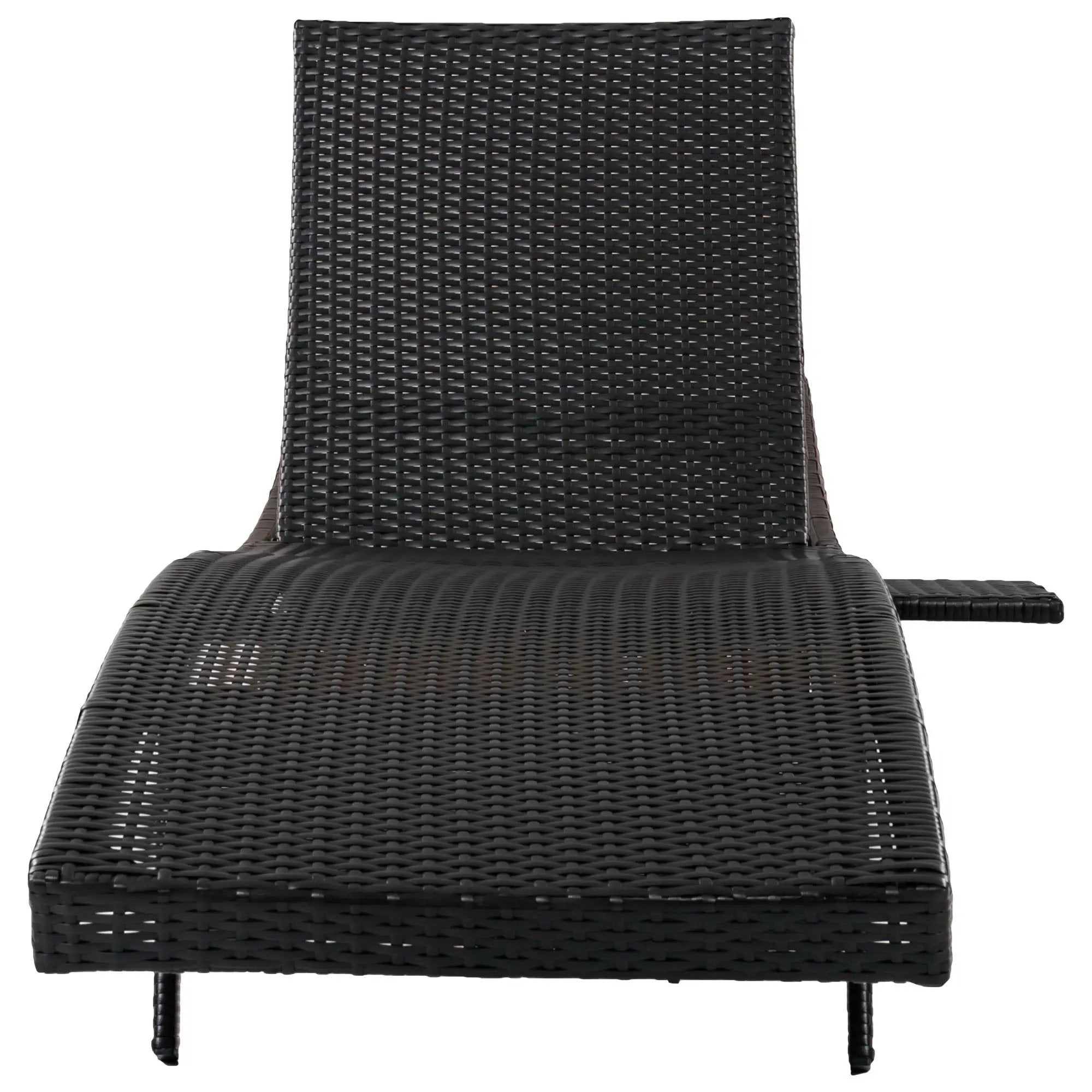 K&K 80'' Patio Wicker Chaise Lounge Chairs Set of 2 by HouseOfZazla