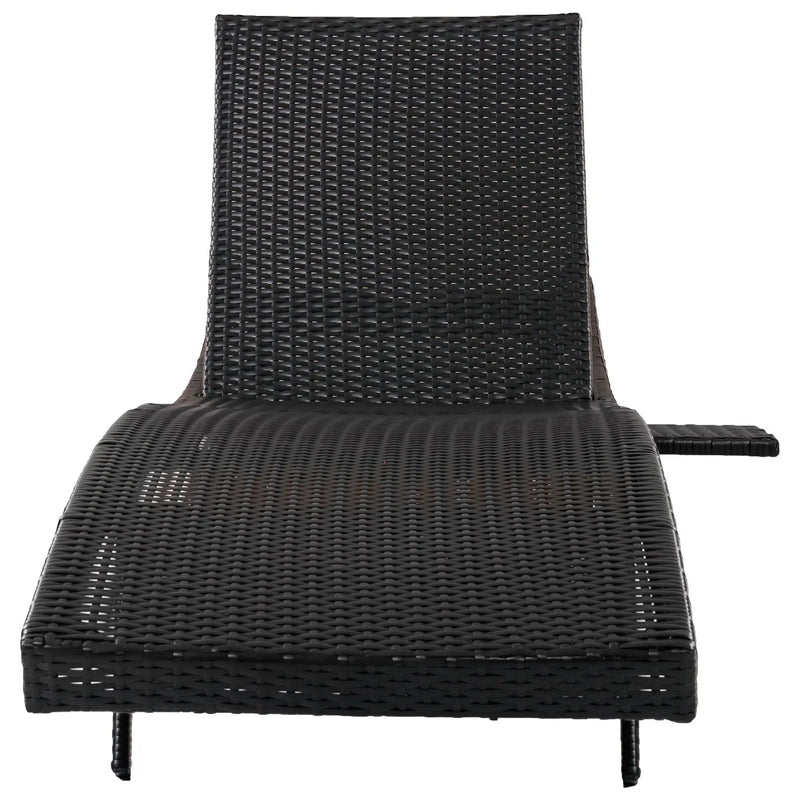 K&K 80'' Patio Wicker Chaise Lounge Chairs Set of 2 by HouseOfZazla