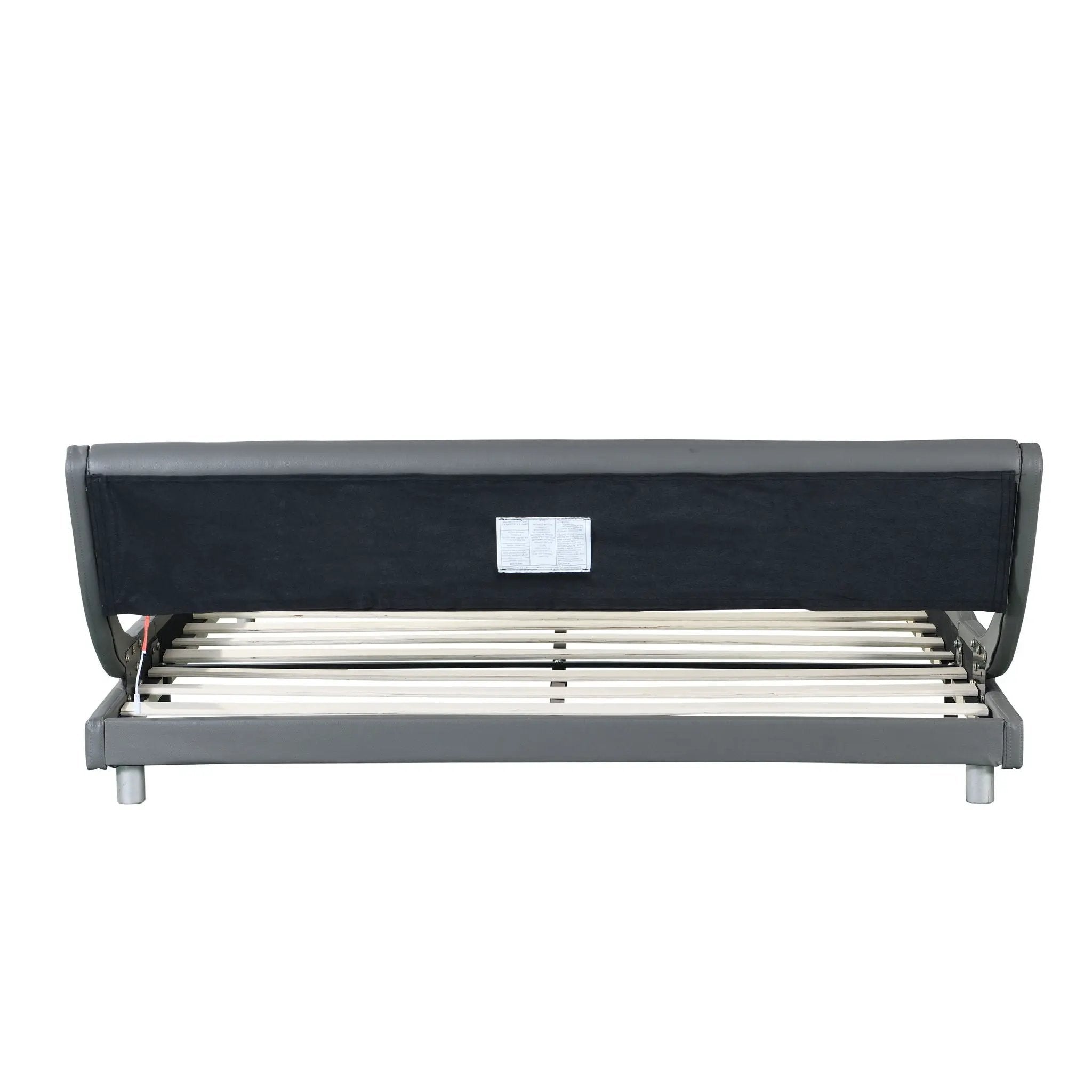 Queen Size Upholstered Platform Bed Frame with LED Lighting by HouseOfZazla
