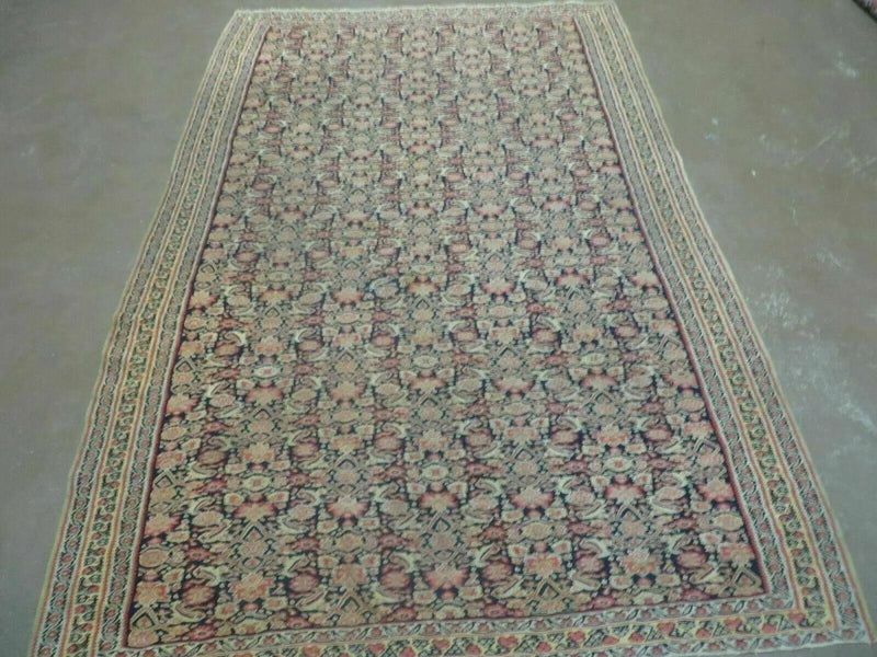 4' X7' Antique Handmade Turkish Wool Kilim Soumak Flat Weave Rug Tribal Organic by Jewel Rugs