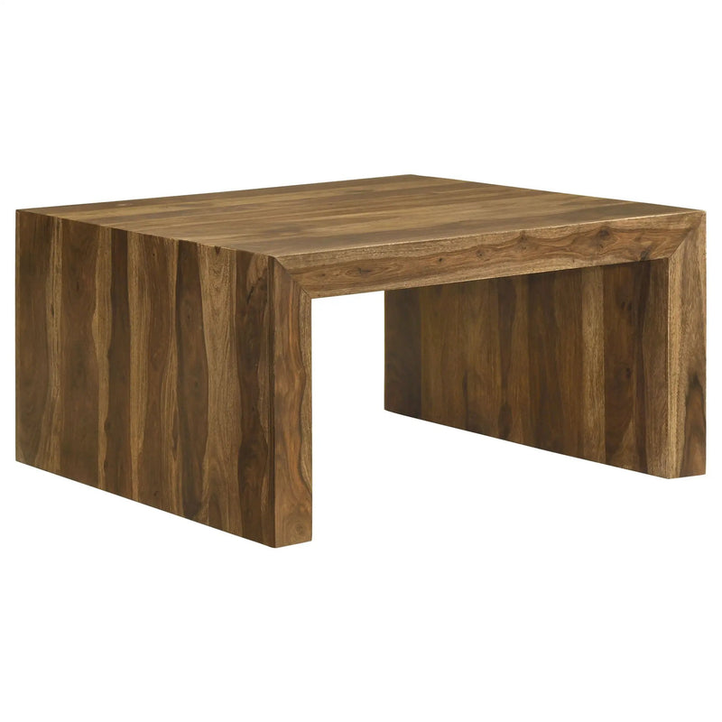 Odilia Square Solid Wood Coffee Table Auburn by Unique Piece Furniture