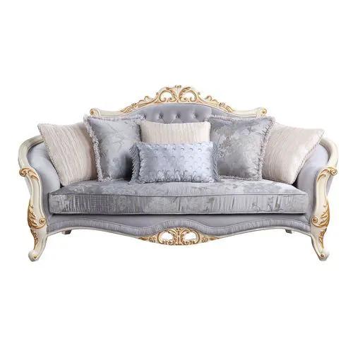 Galelvith - Sofa With 6 Pillows - Gray Fabric by Unique Piece Furniture