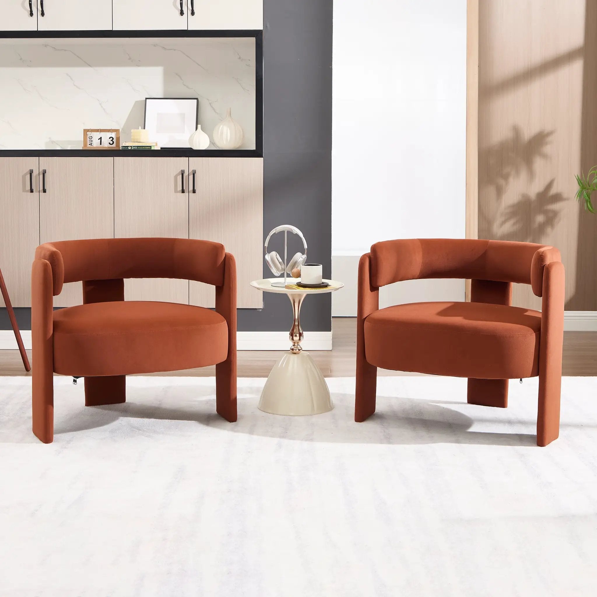 Accent Chair for Living Room, Velvet Comfy Single Sofa Chair by HouseOfZazla