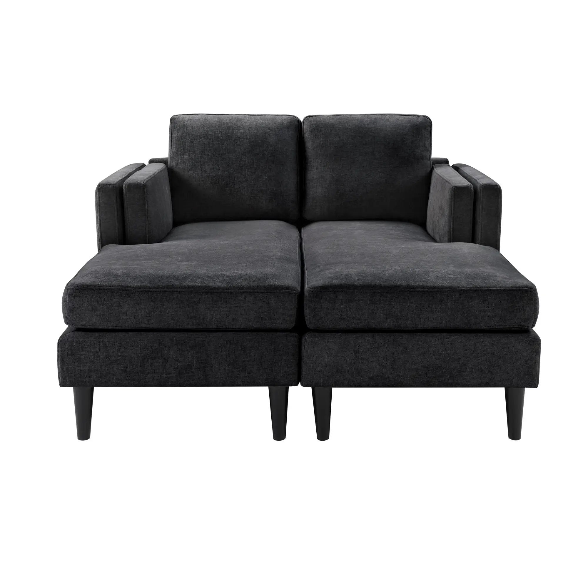 Chaise Lounge Sofa Bed With Dual Layer Armrests For Living Room by Unique Piece Furniture