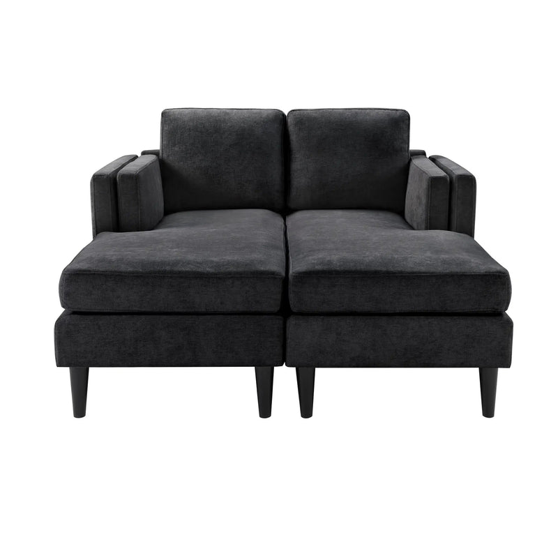 Chaise Lounge Sofa Bed With Dual Layer Armrests For Living Room by Unique Piece Furniture