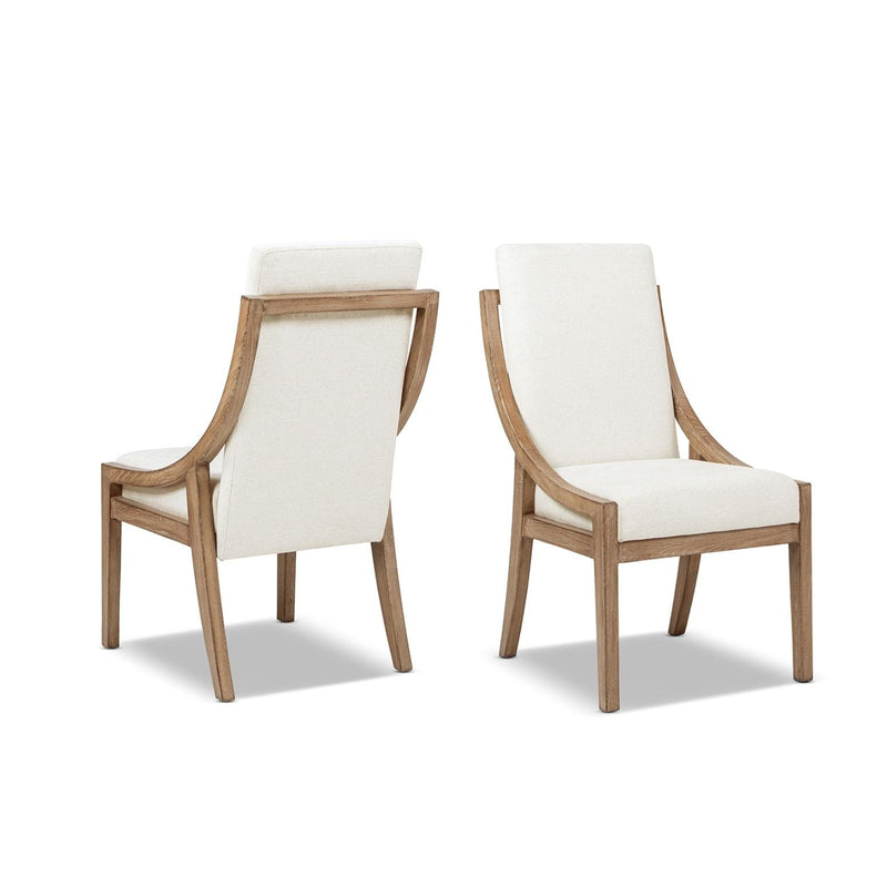Lennox - High Back Upholstered Dining Chair (Set of 2) - Light Beige by HouseOfZazla