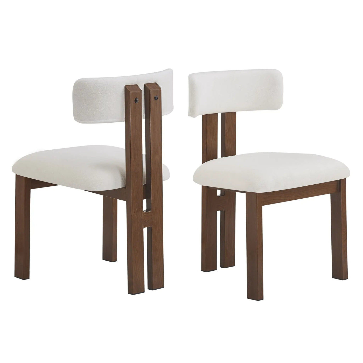 Modern Upholstered Armless Dining Chairs With Metal Legs by HouseOfZazla