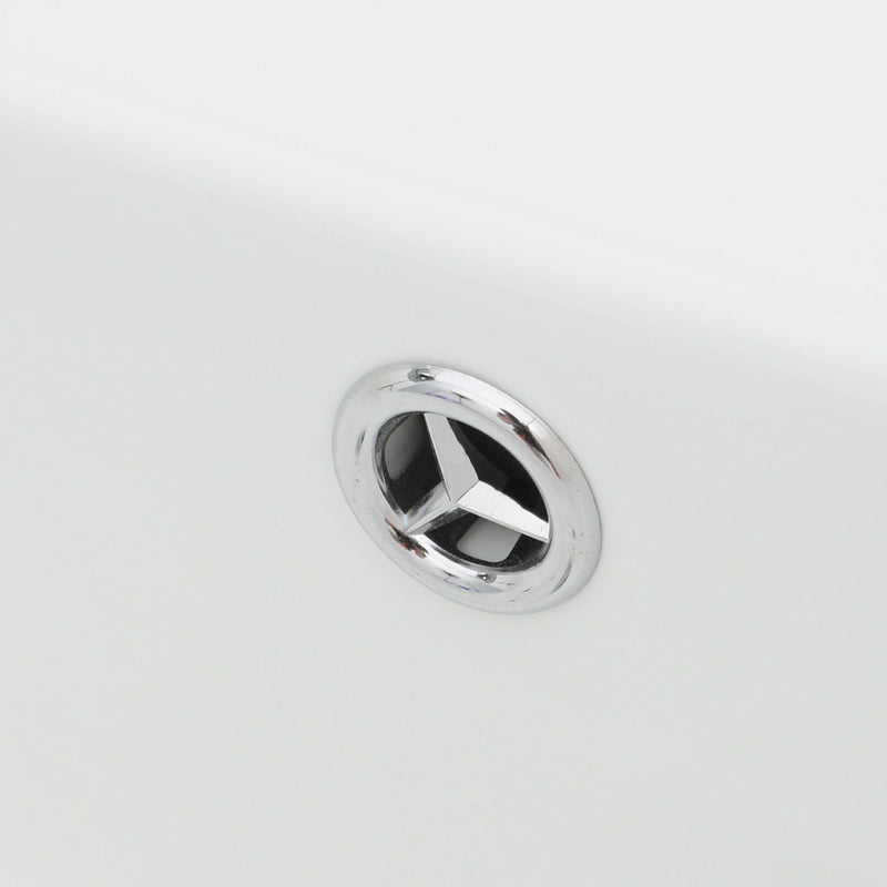 Wall Mounted Rectangular Bathroom Sink With 304 Stainless Steel Towel Bar & Overflow - White by HouseOfZazla
