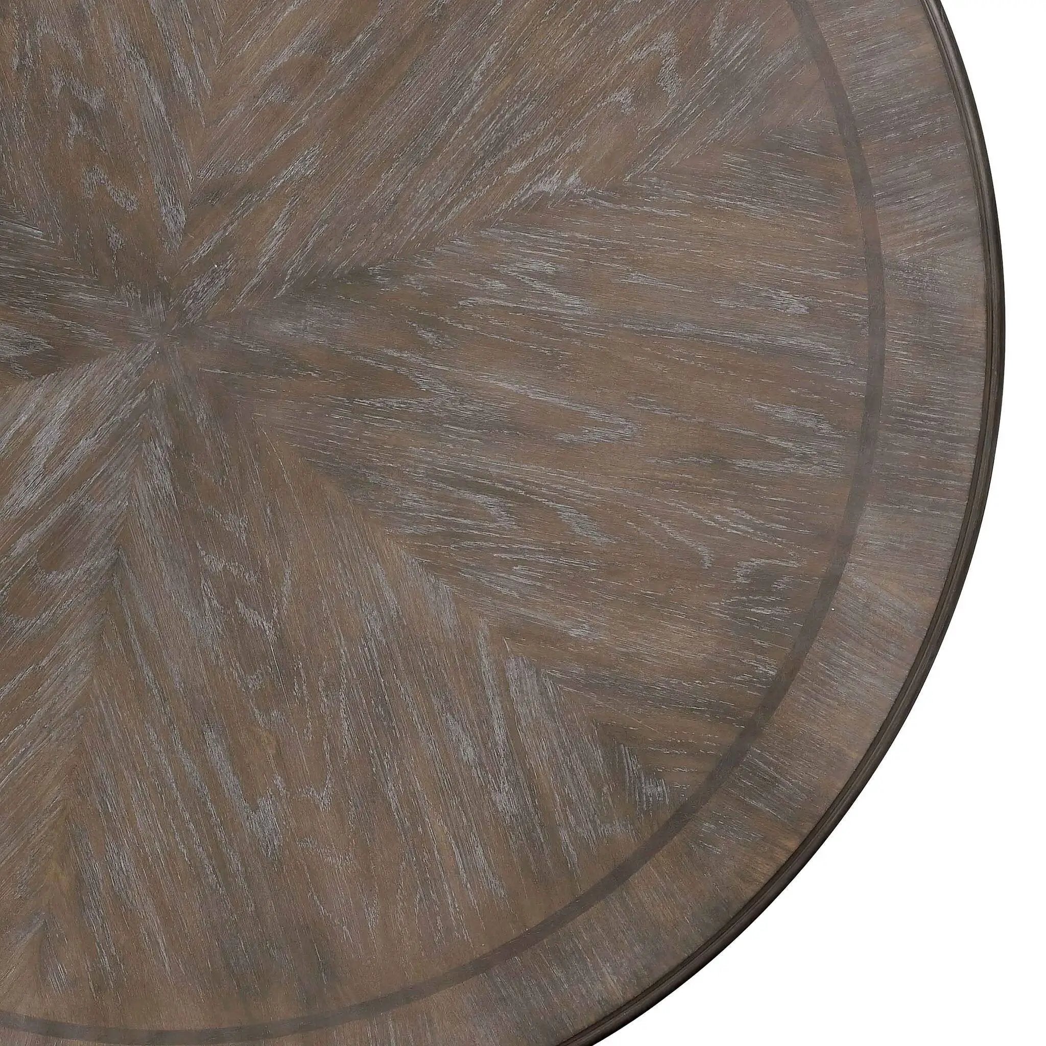 Round Dining Table With Pedestal Base - Natural / Rustic by Unique Piece Furniture