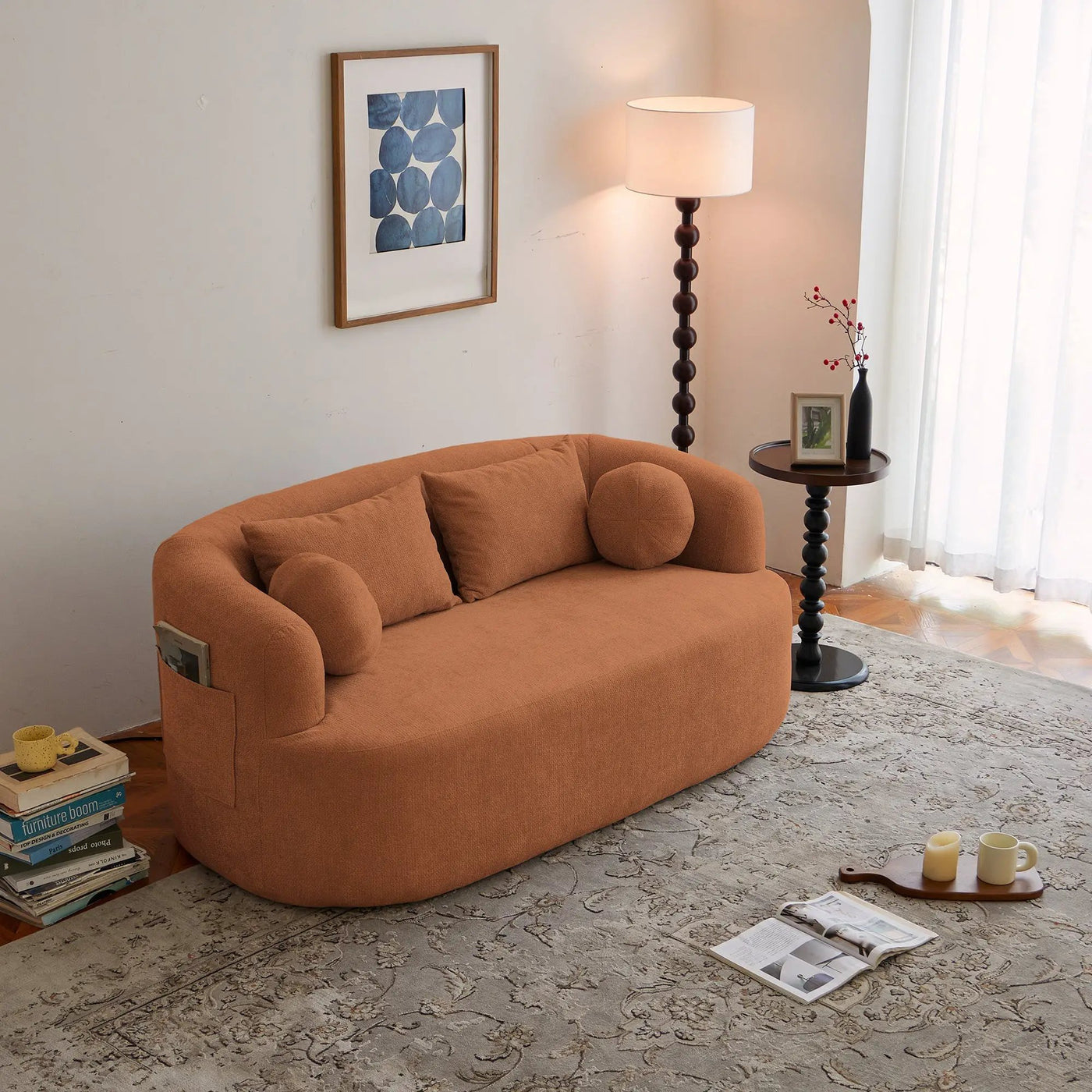 Sofa-in-a-Box, Memory Foam 2-Seater Couch by HouseOfZazla