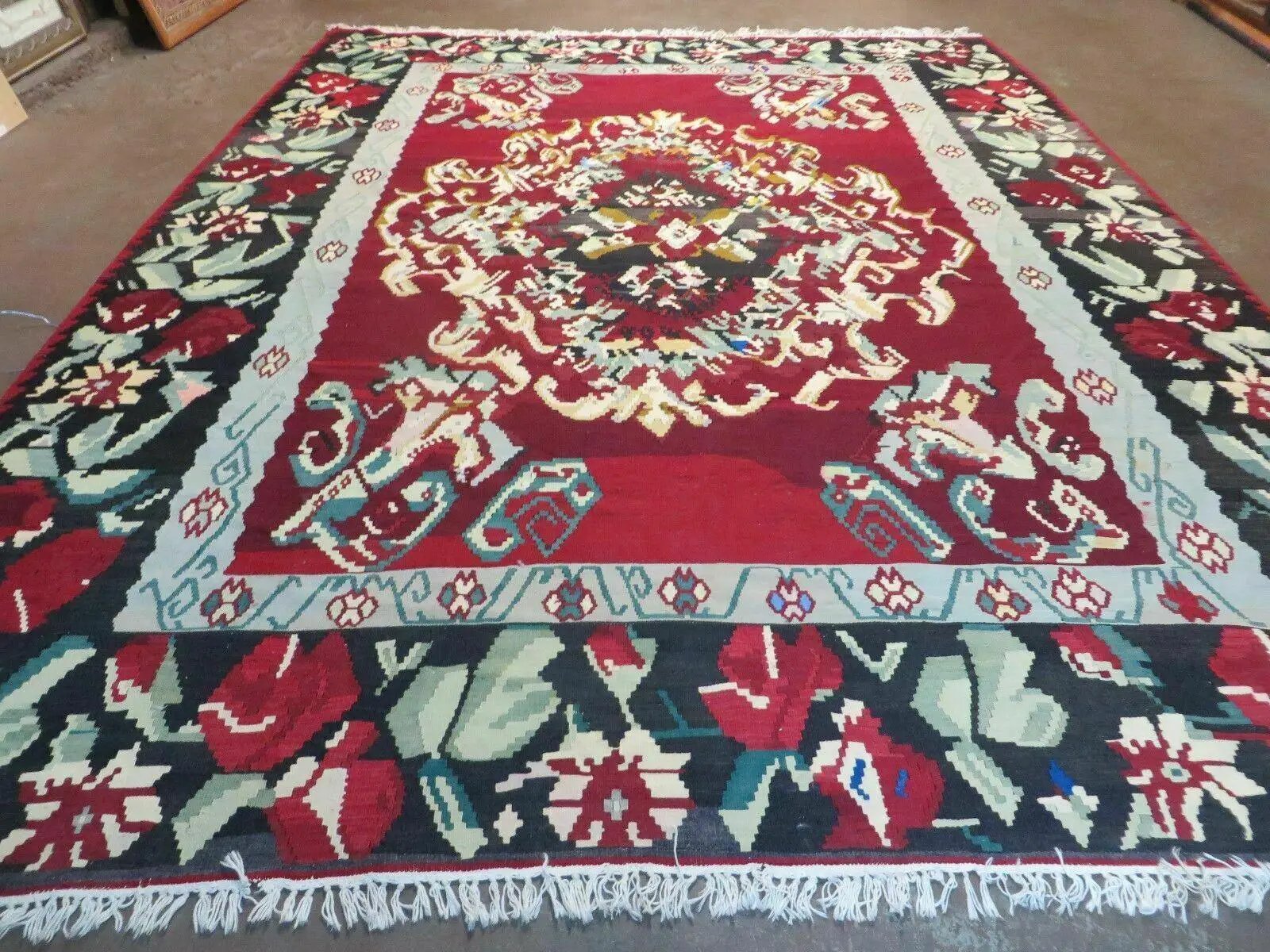 8' X 11' Karabagh Kilim Handmade Flat Weave Wool Rug Vegi Organic Dyes Nice by Jewel Rugs