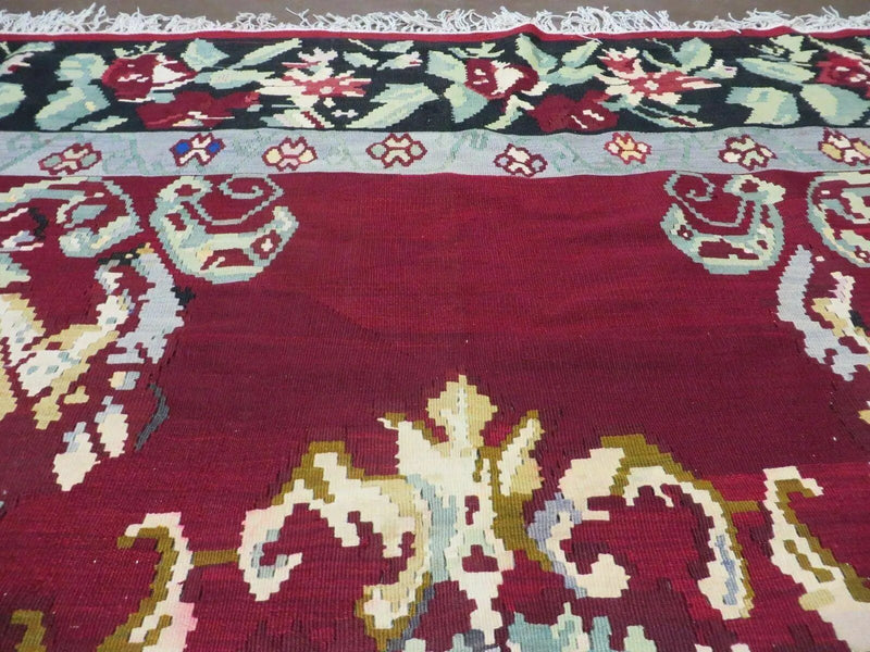 8' X 11' Karabagh Kilim Handmade Flat Weave Wool Rug Vegi Organic Dyes Nice by Jewel Rugs