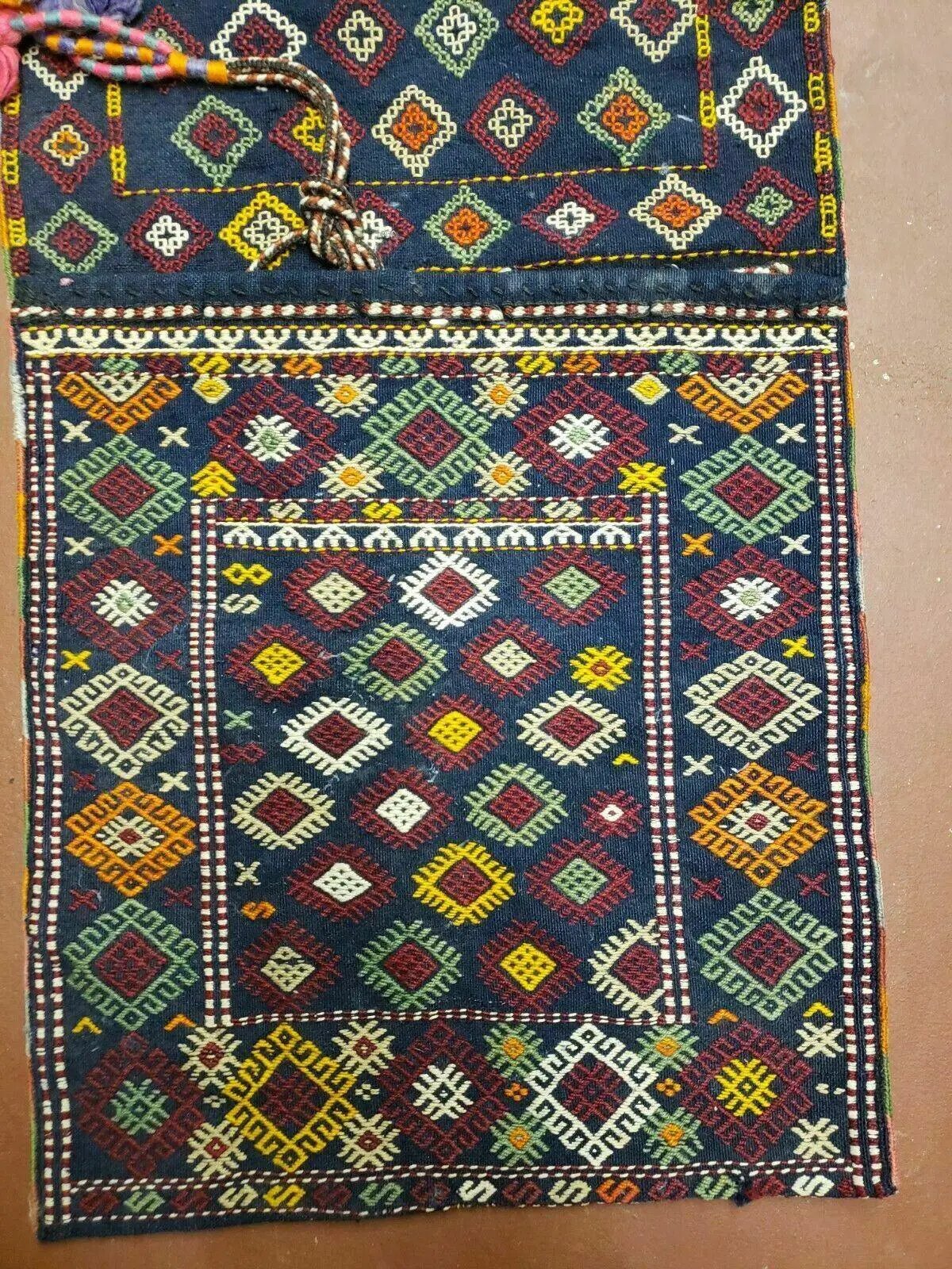 2' X 4' Handmade Turkish Tribal Kilim Wool Rug Double Saddle Bag Khorjin Nice by Jewel Rugs