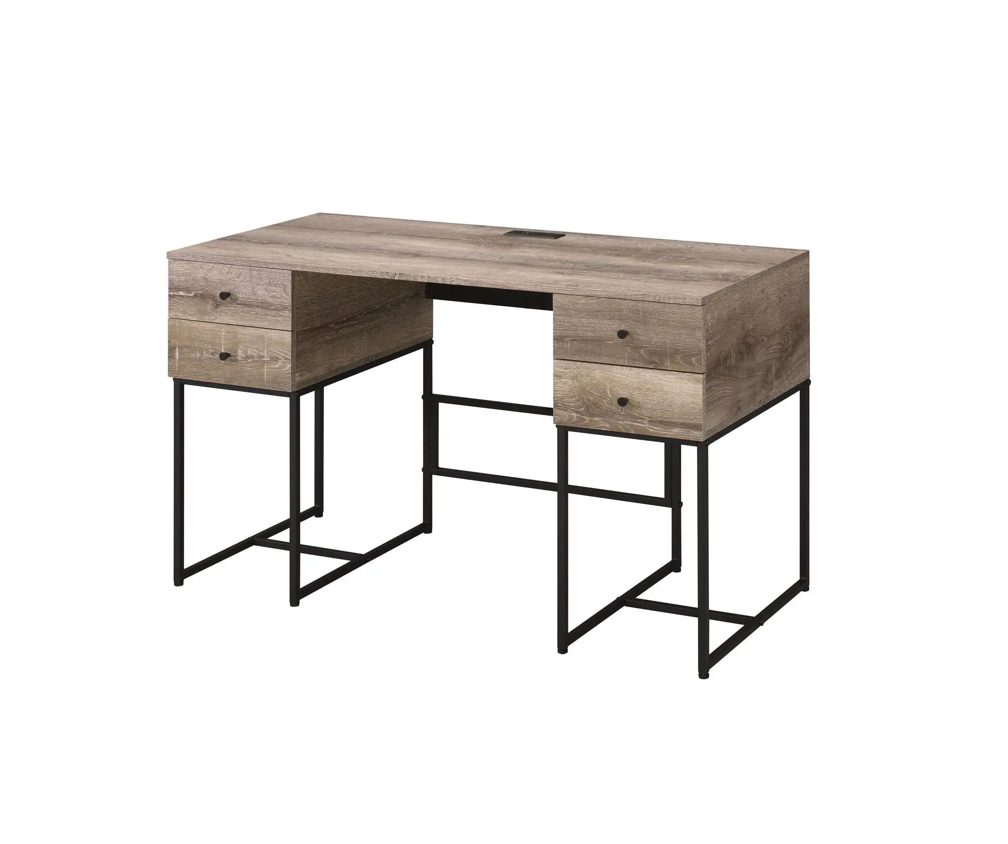 Desirre - Wirting Desk With USB Port - Oak by Unique Piece Furniture