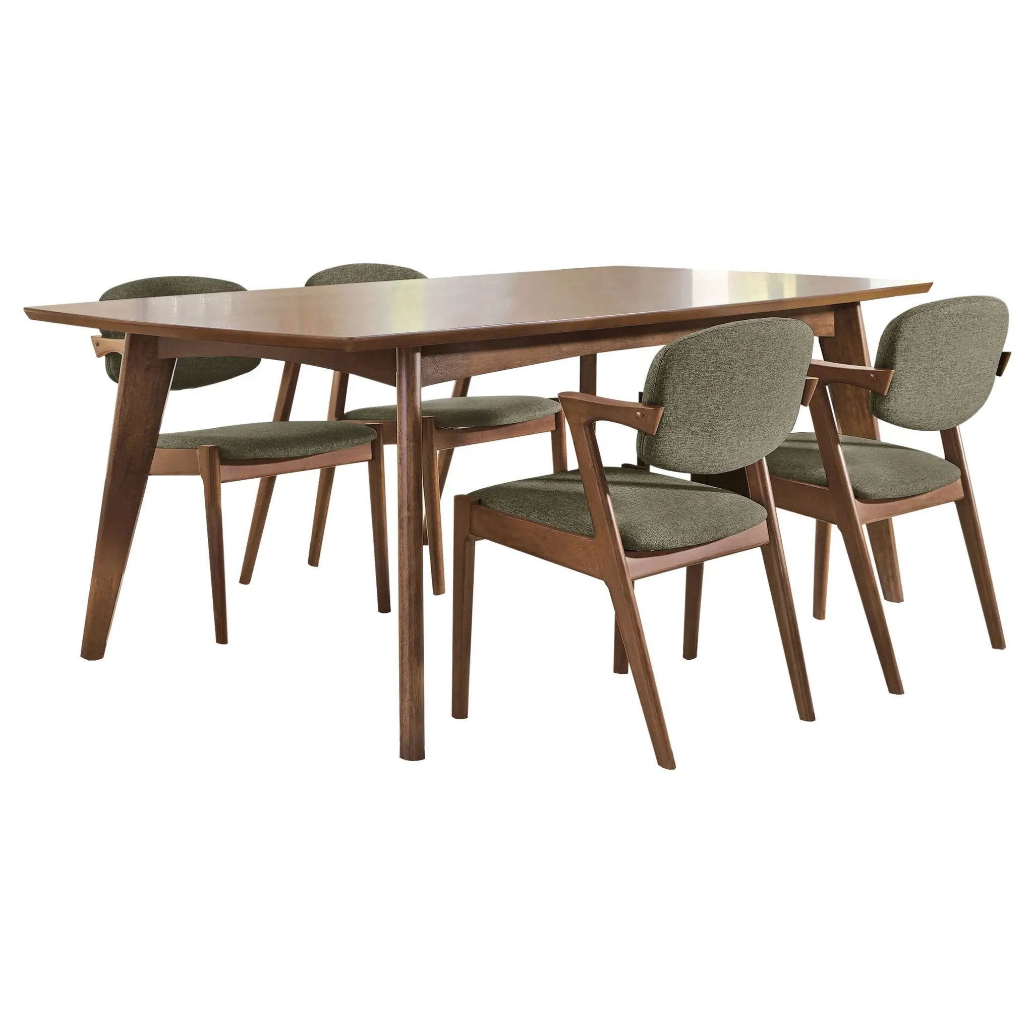 Malone 5-piece Rectangular Dining Table Set Dark Walnut by Unique Piece Furniture
