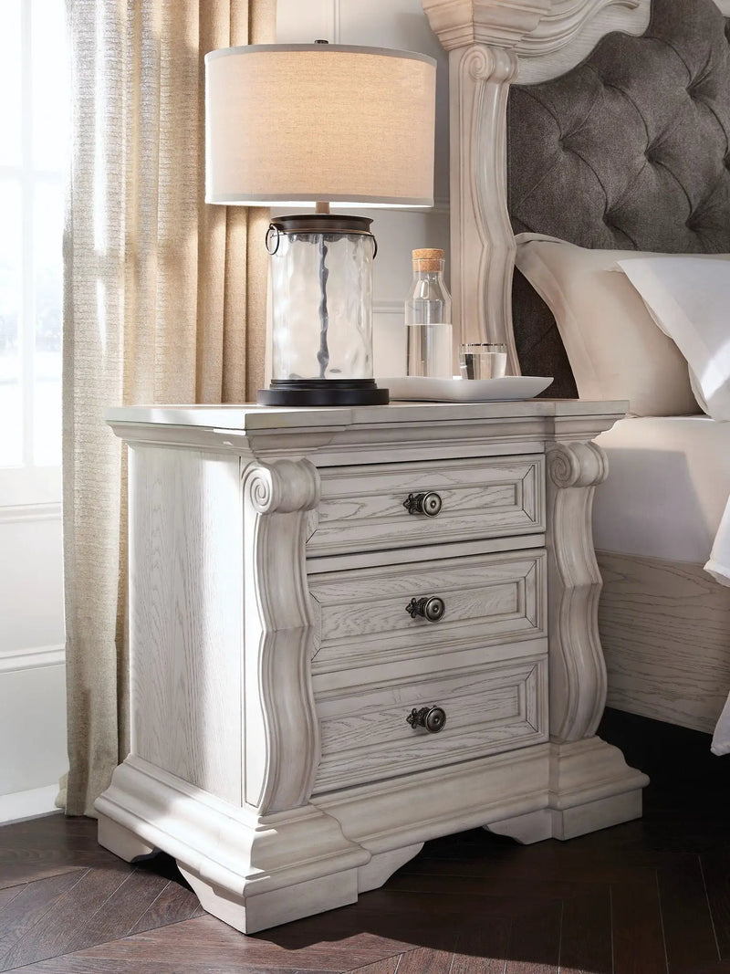 Bruchandi - Three Drawer Night Stand - Antique White by Unique Piece Furniture