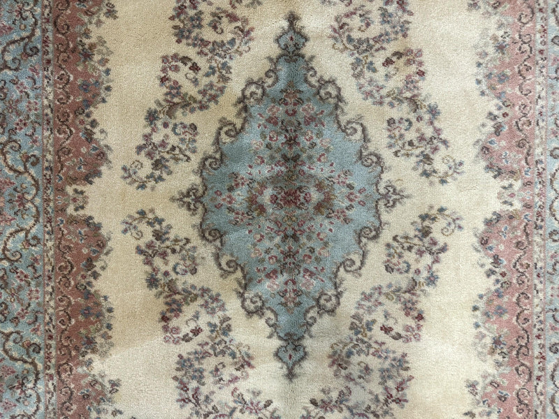 Karastan Rug 4x6, Pastel Ivory Kirman Rug #784, Wool Karastan Carpet, Original 700 Series, Vintage Karastan Area Rug, Discontinued by Jewel Rugs