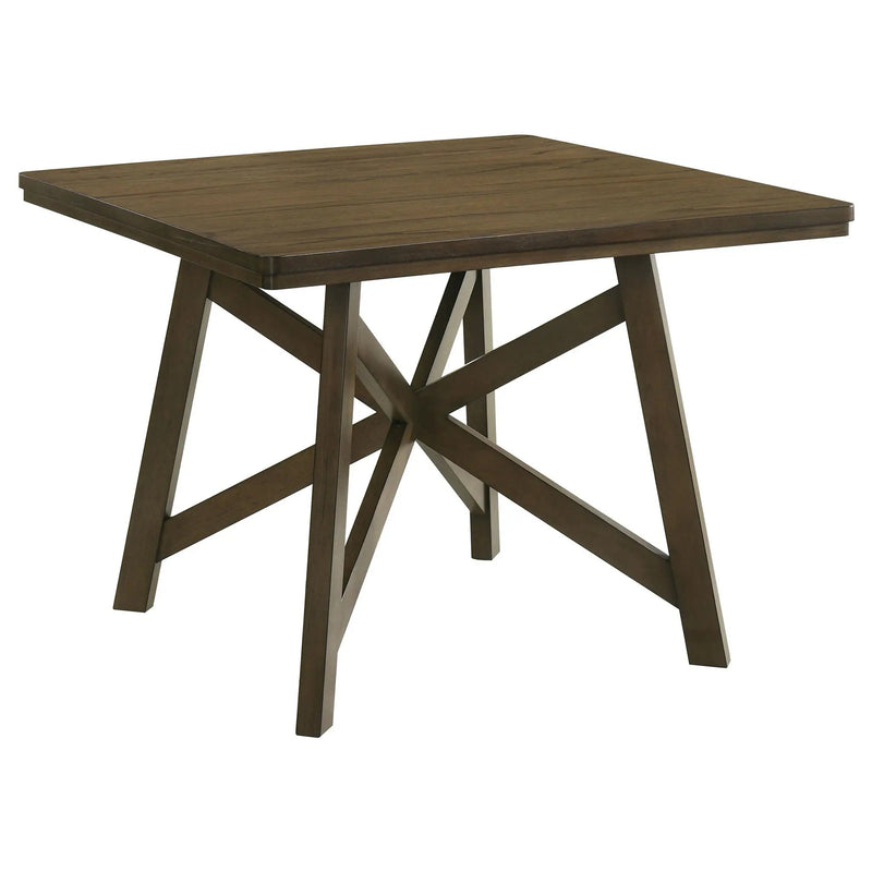 Canfield 47-inch Square Counter Height Dining Table Brown by Unique Piece Furniture