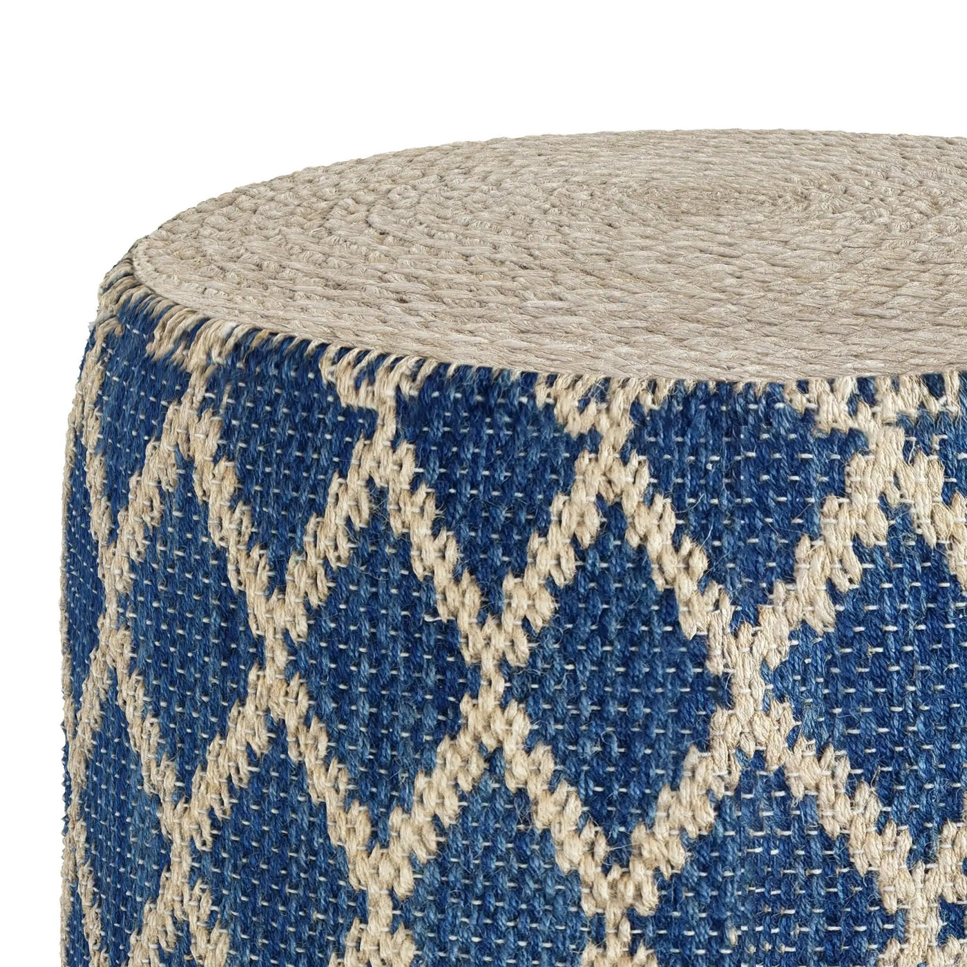 Edgeley - Handcrafted Round Pouf by HouseOfZazla