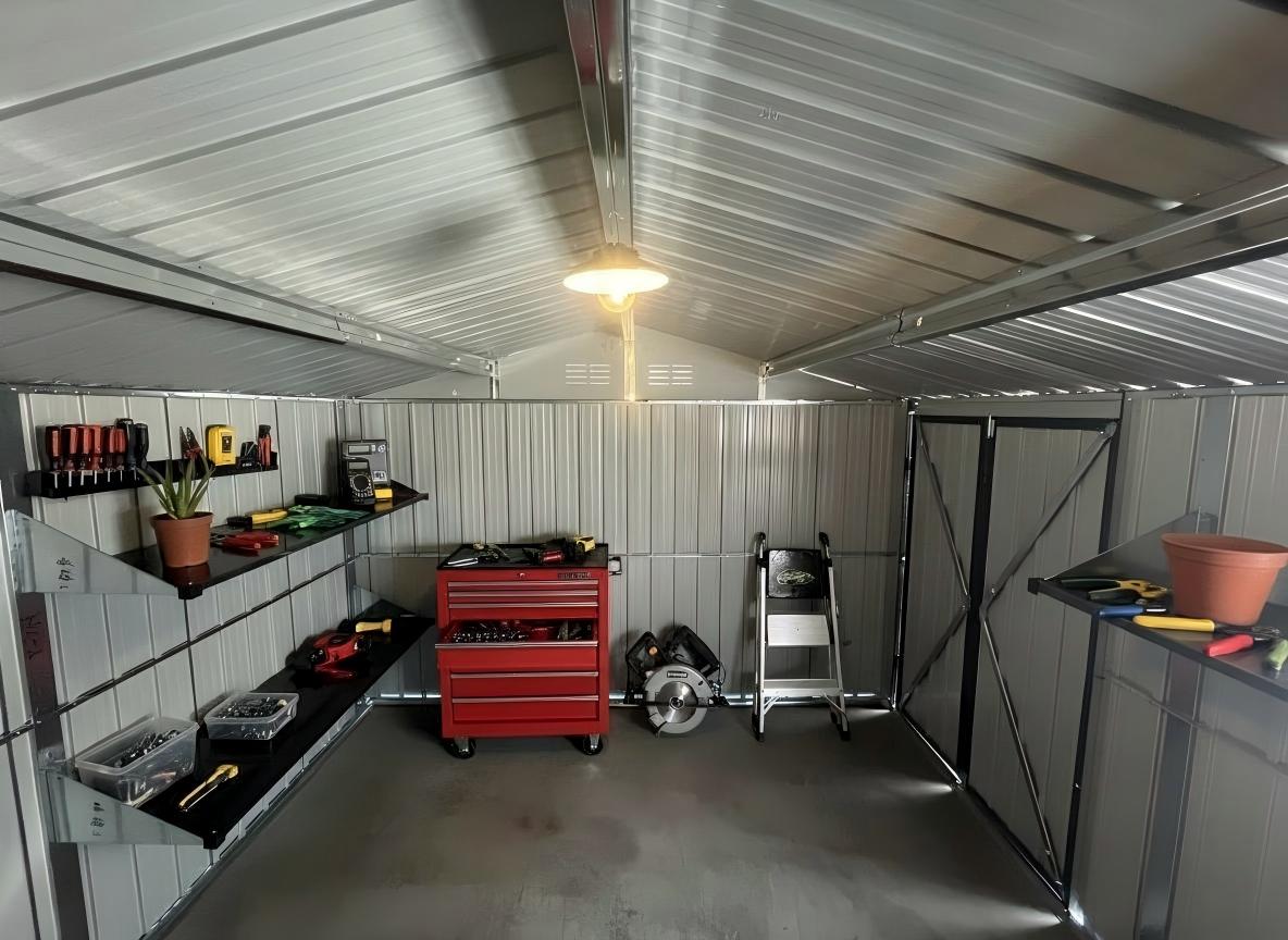 12x10 ft Metal Garden Shed Outdoor Storage by HouseOfZazla