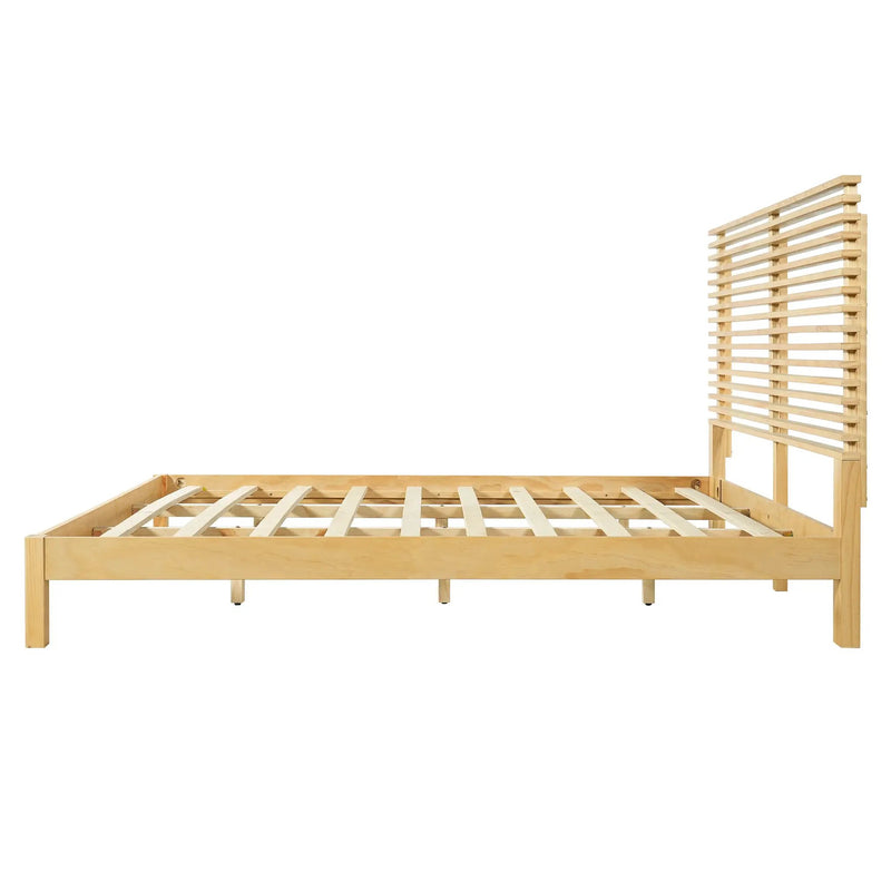 Premium Solid Wood King Size Bed Frame with Headboard by HouseOfZazla