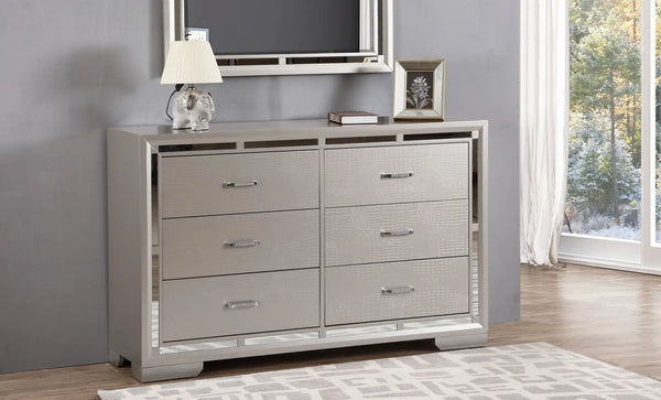 Alana - Dresser - Silver Champagne