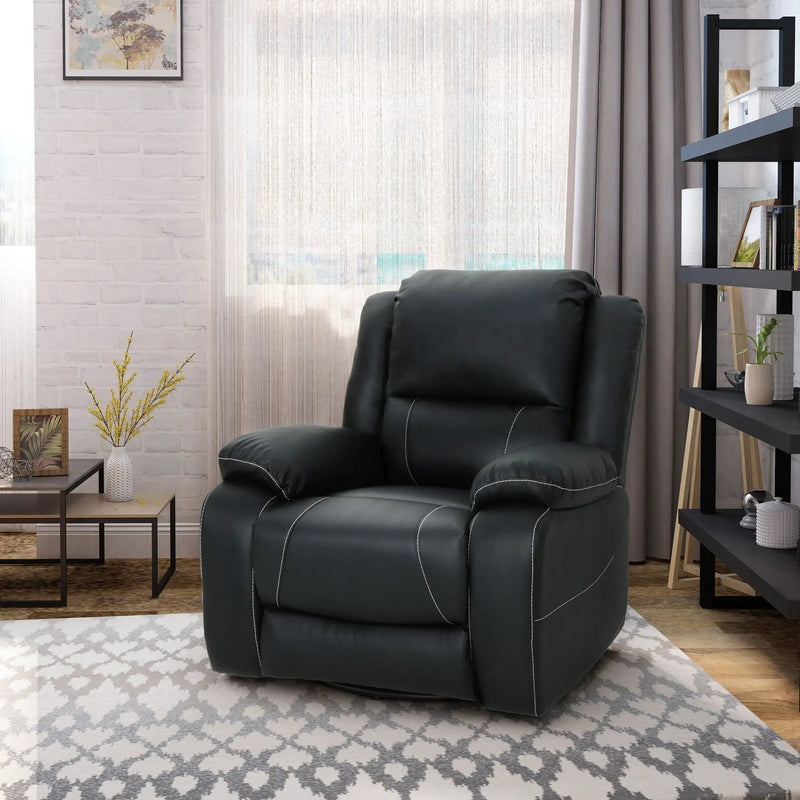 Stylish Wide Manual Swivel Standard Recliner by Unique Piece Furniture