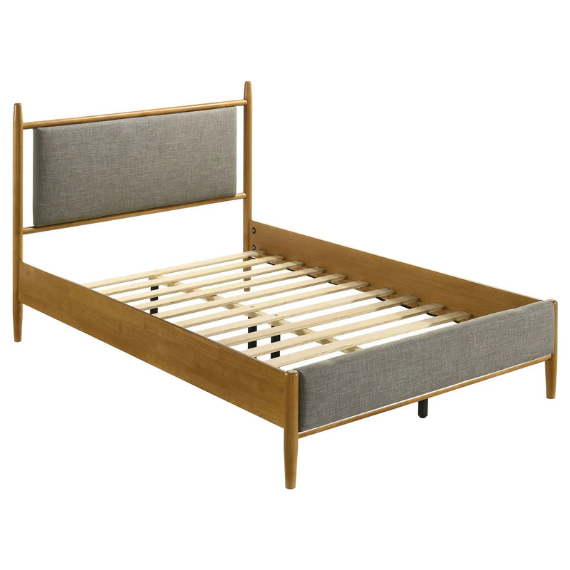 Mason 46-inch Full Panel Platform Bed Grey and Light Brown by Unique Piece Furniture