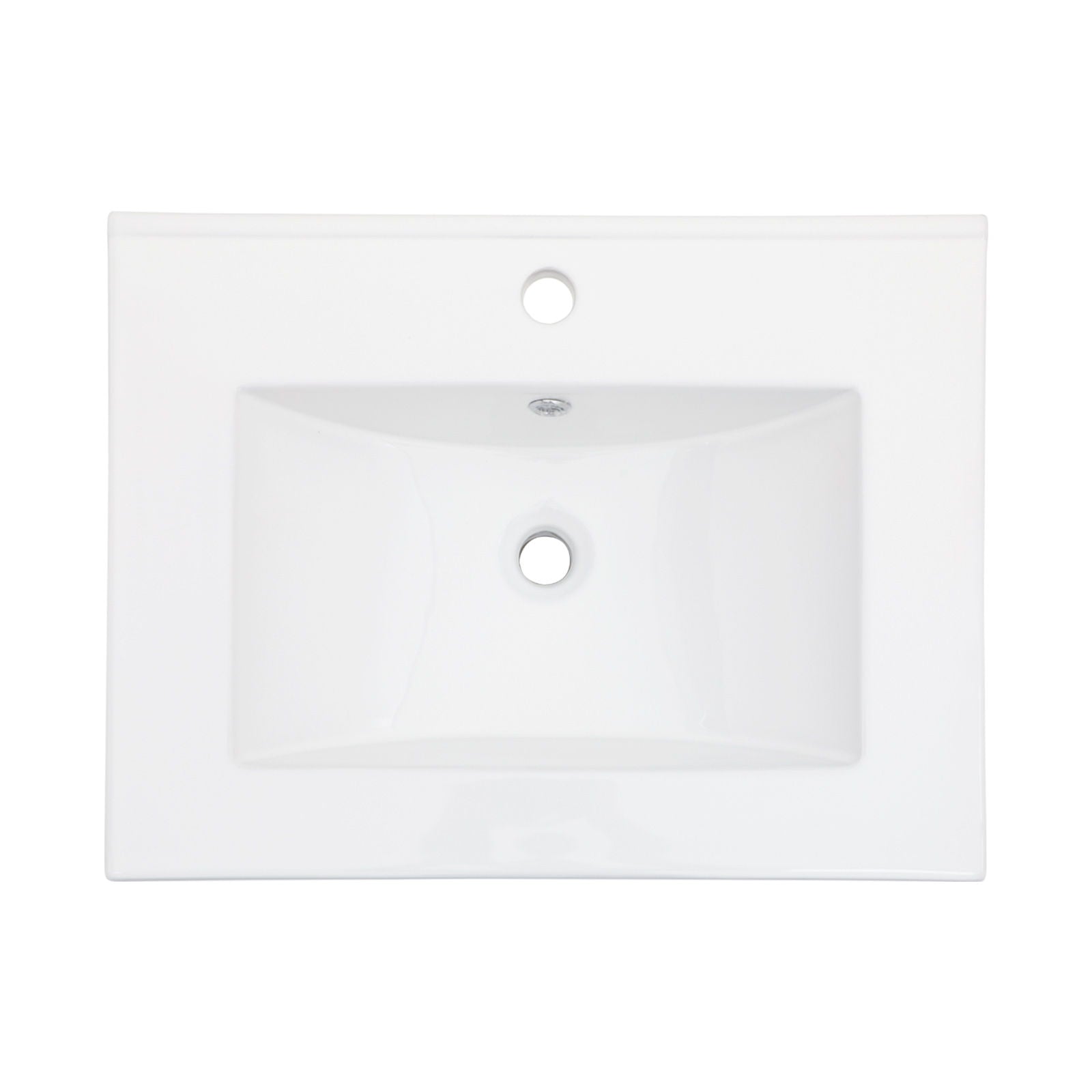 Premium Rectangular Vanity Top With Single Faucet Hole And Overflow by HouseOfZazla
