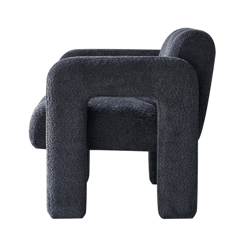 31.10" Boucle Upholstered Accent Chair by Unique Piece Furniture