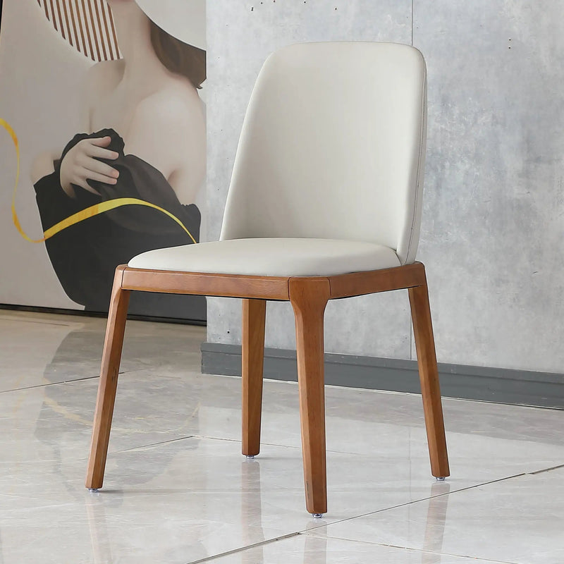 Modern Dining Chairs, Wooden Legs (Set of 2) - Gray by Unique Piece Furniture