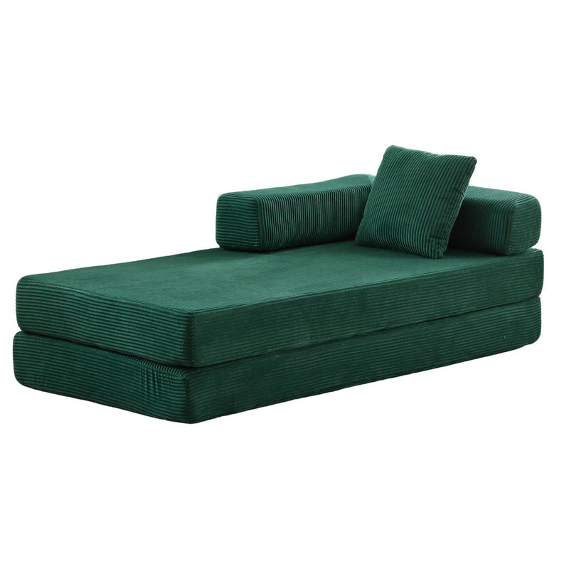 Floor Couch, Convertible Floor Sofa Bed With Pillow Back Support Armrest by HouseOfZazla