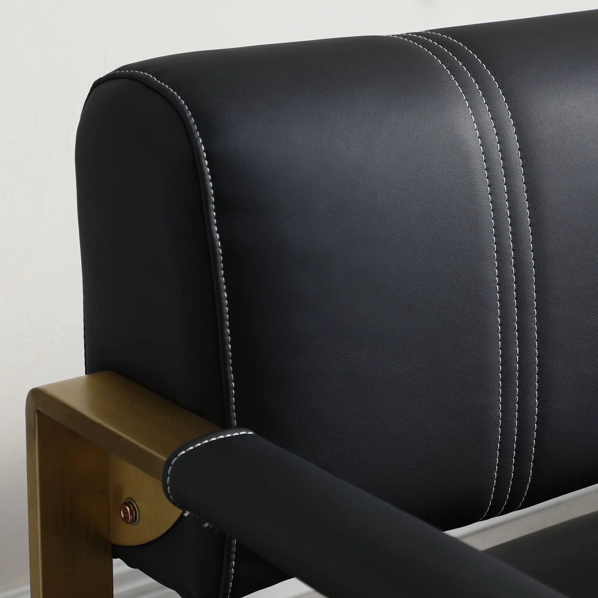 Modern Upholstery Accent Loveseat Sofa For Living Room 2 Seater With Metal Arms by HouseOfZazla