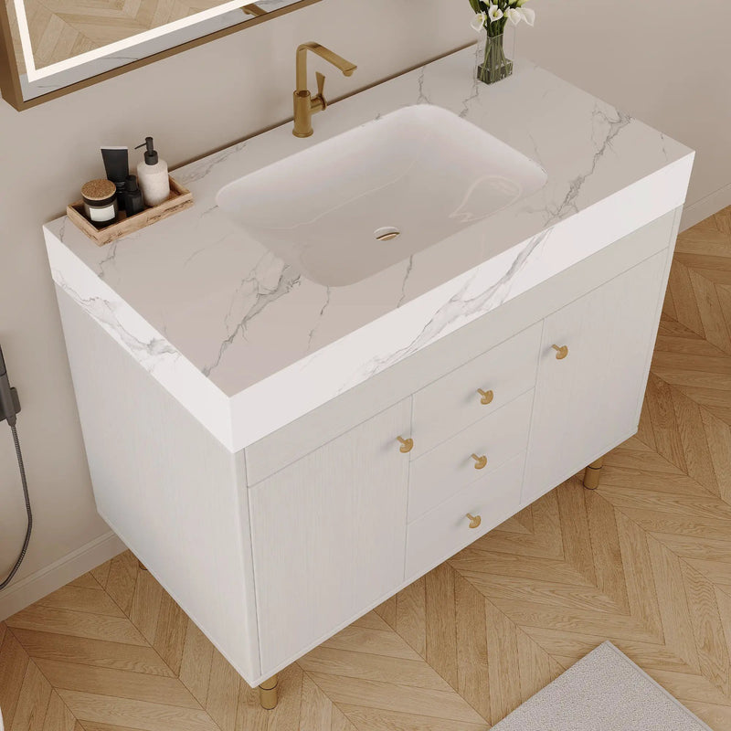 36 in Modern Free-standing Bathroom Vanity with Ceramic Sink & Ample Storage by HouseOfZazla