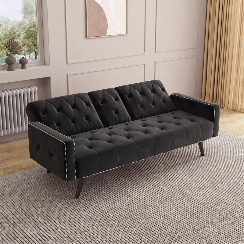 1730 Sofa Bed Armrest with Nail Head Trim by HouseOfZazla