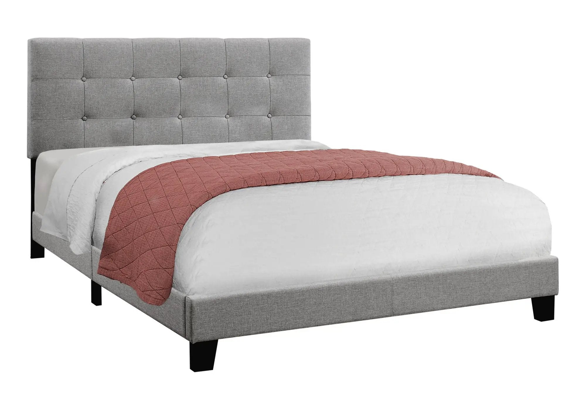 Bed, Upholstered, Frame Only, Transitional by Unique Piece Furniture