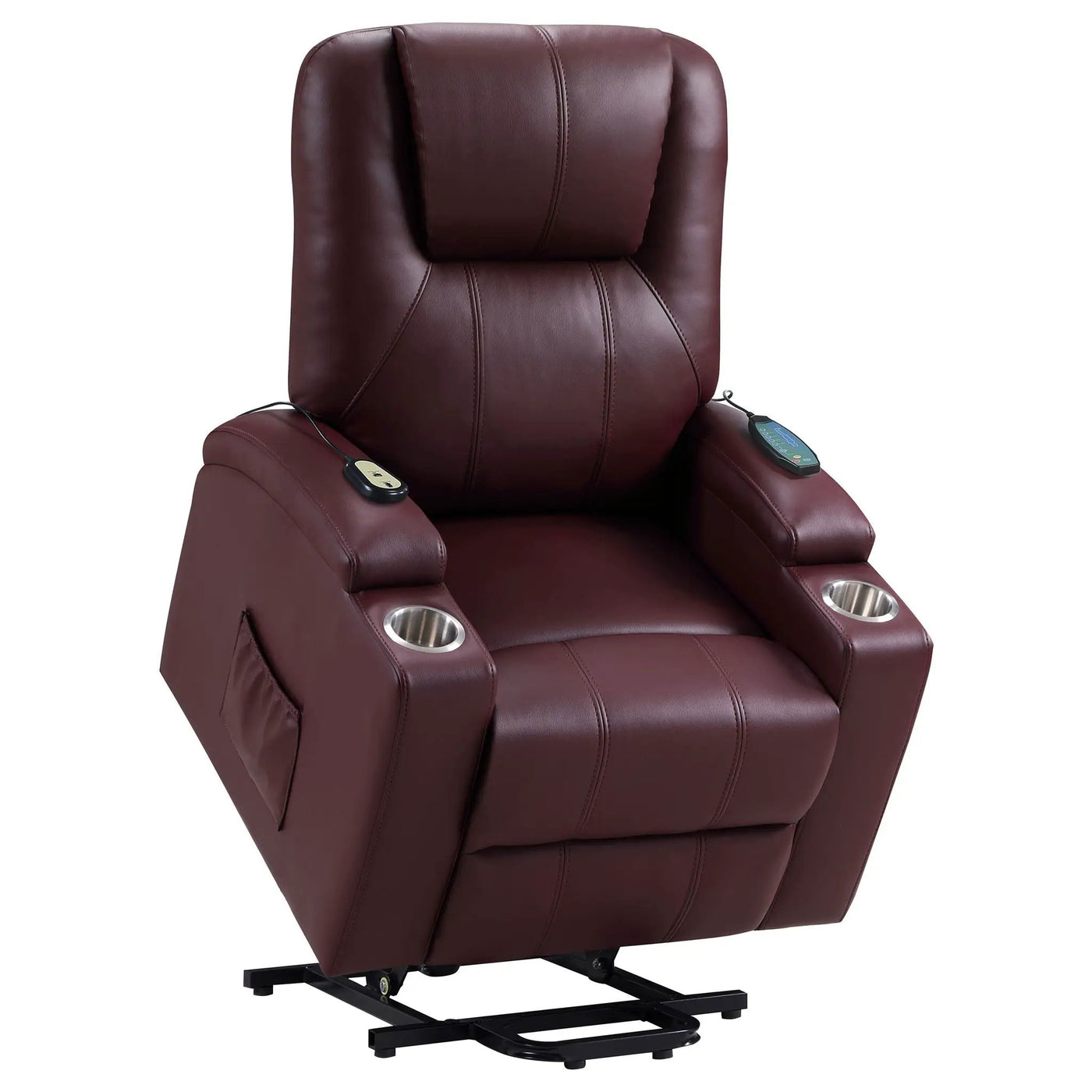 Macklin - Power Lift Massage Recliner With Heat And Dual Cupholders by HouseOfZazla